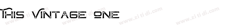 This Vintage One字体转换